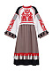 Лляна сукня з аплікацією на грудях Icon Red