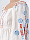 Лляна сукня з вишивкою молочного кольору Mozaika