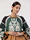 Лляна сукня з аплікацією на грудях Icon Green