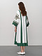 Біло-зелена сукня вільного крою з вишивкою Temple