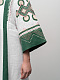 Біло-зелена сукня вільного крою з вишивкою Temple