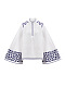 Лляна блуза з широкими рукавами та вишивкою Teren Syniy