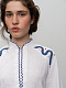 Лляна блуза з широкими рукавами та вишивкою Teren Syniy