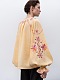 Обʼємна вишита блуза з квітковим орнаментом "Квітень"